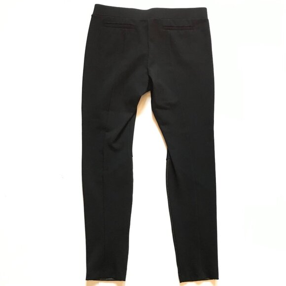 Charlotte Brody Leather Panel Leggings Pants Womens 10 Black Stretch Skinny - Picture 7 of 9